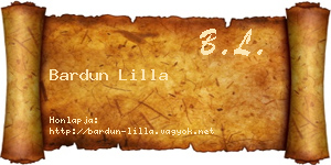 Bardun Lilla névjegykártya