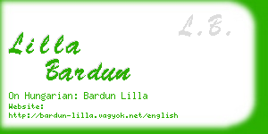 lilla bardun business card